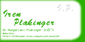 iren plakinger business card